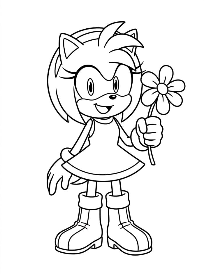 Líbezná Amy Rose omalovánka