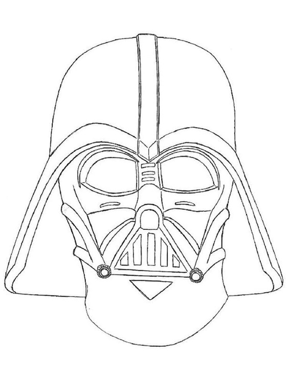 Maska Darth Vadera omalovánka