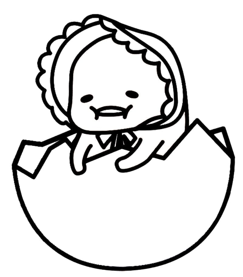 Miminko Gudetama omalovánka