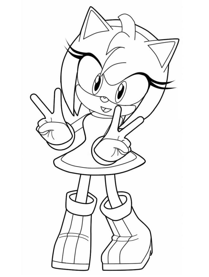 Obrázek Amy Rose omalovánka