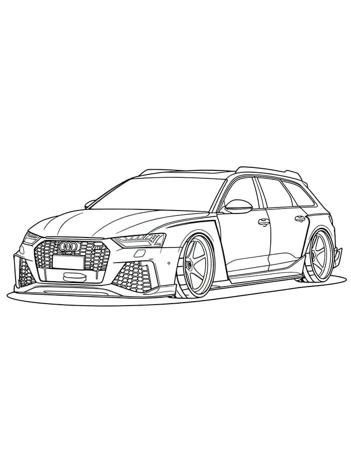 Obrázek Audi omalovánka
