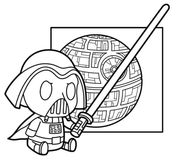 Obrázek Darth Vadera zdarma omalovánka