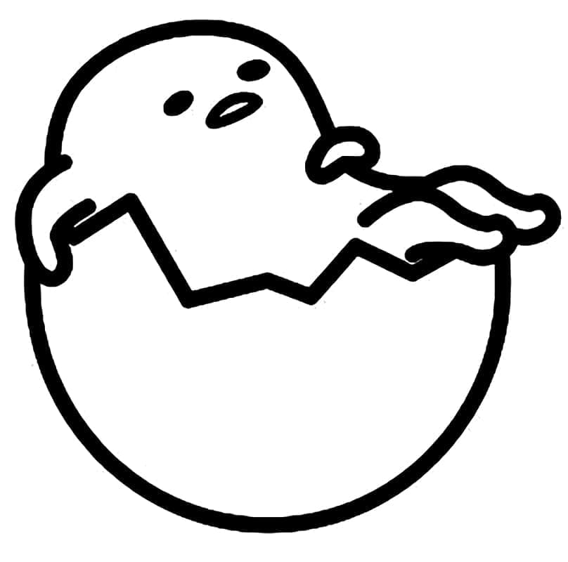 Obrázek Gudetama omalovánka