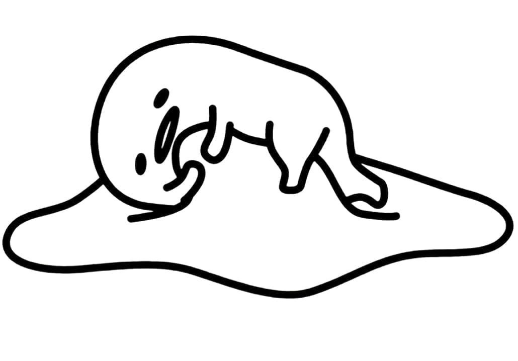 Obrázek Líného Gudetama omalovánka