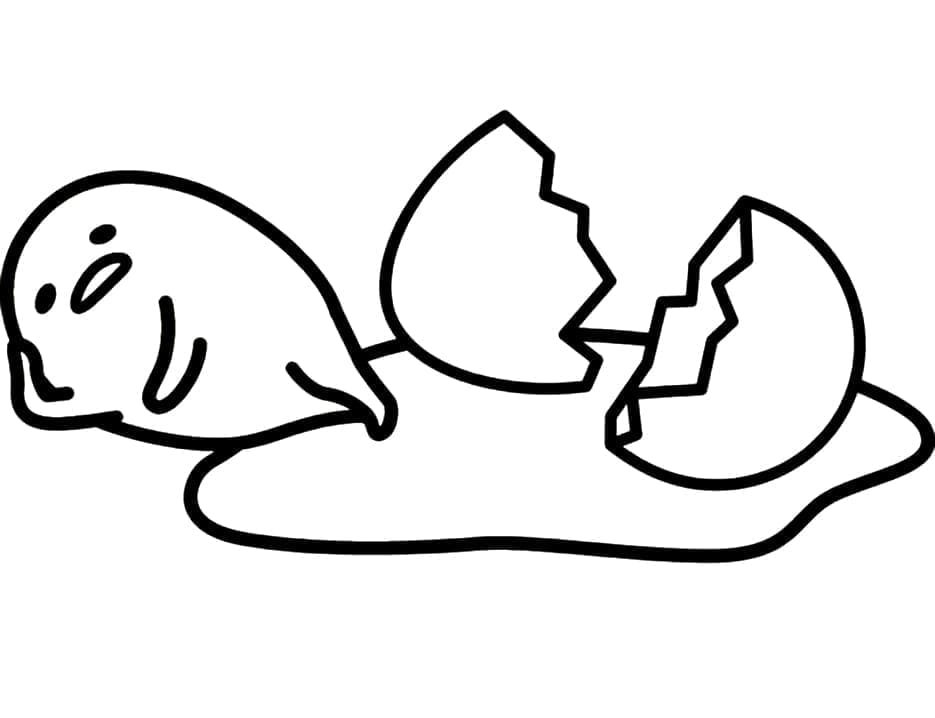 Okouzlující Gudetama omalovánka