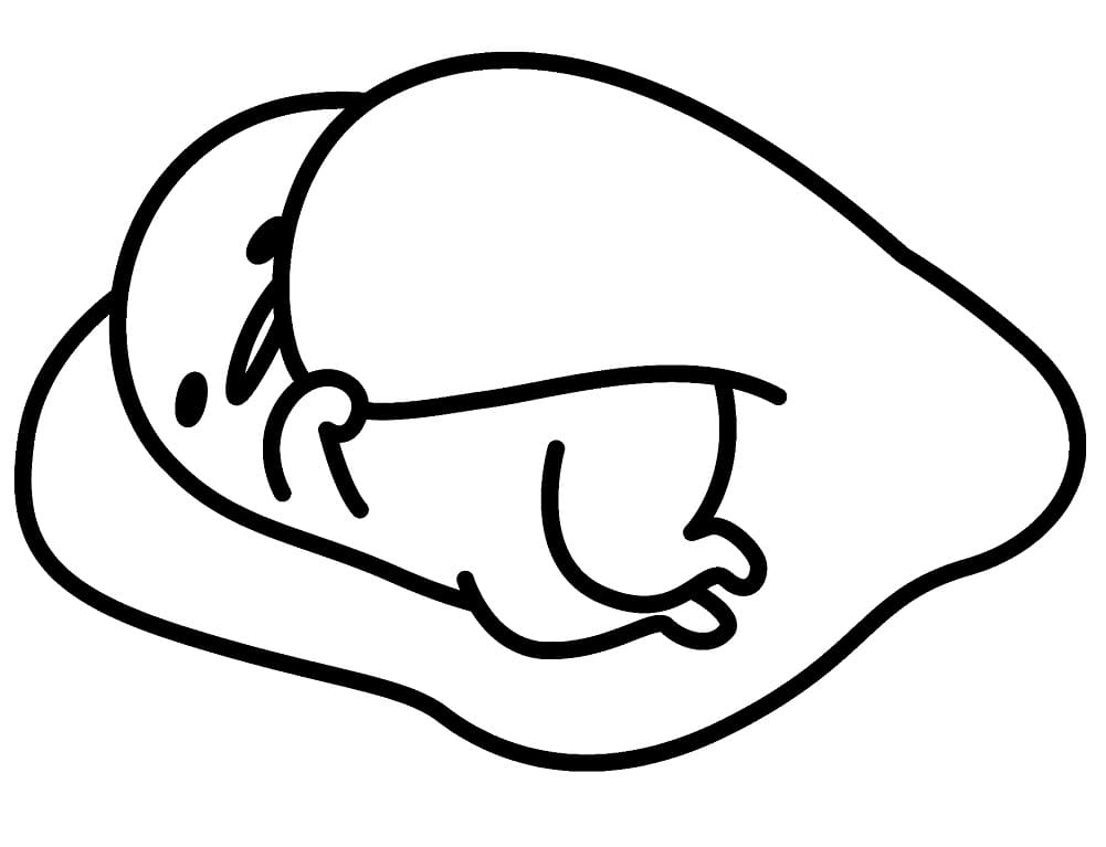 Ospalé Gudetama omalovánka
