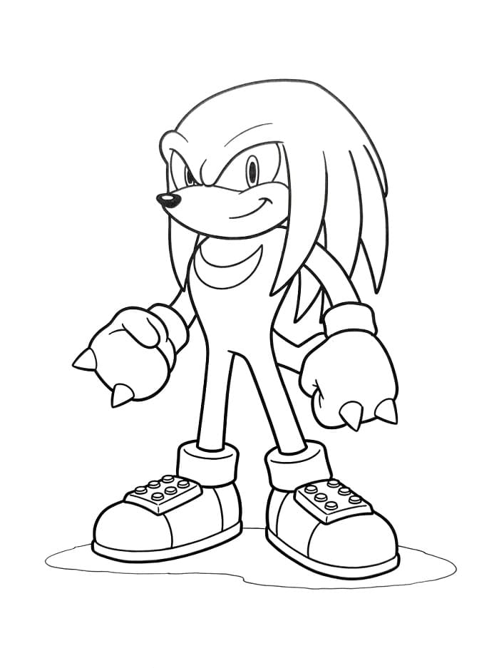 Parádní Knuckles omalovánka