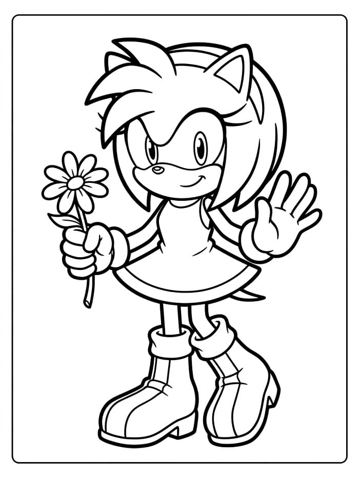 Pěkná Amy Rose omalovánka