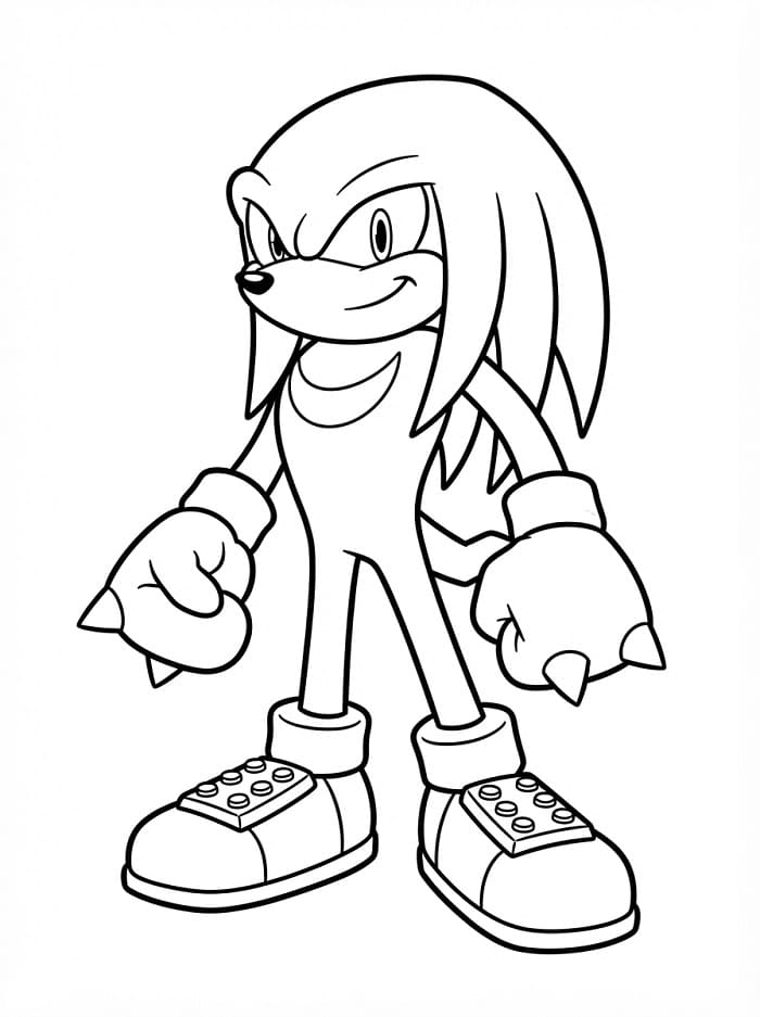 Pěkný Knuckles omalovánka
