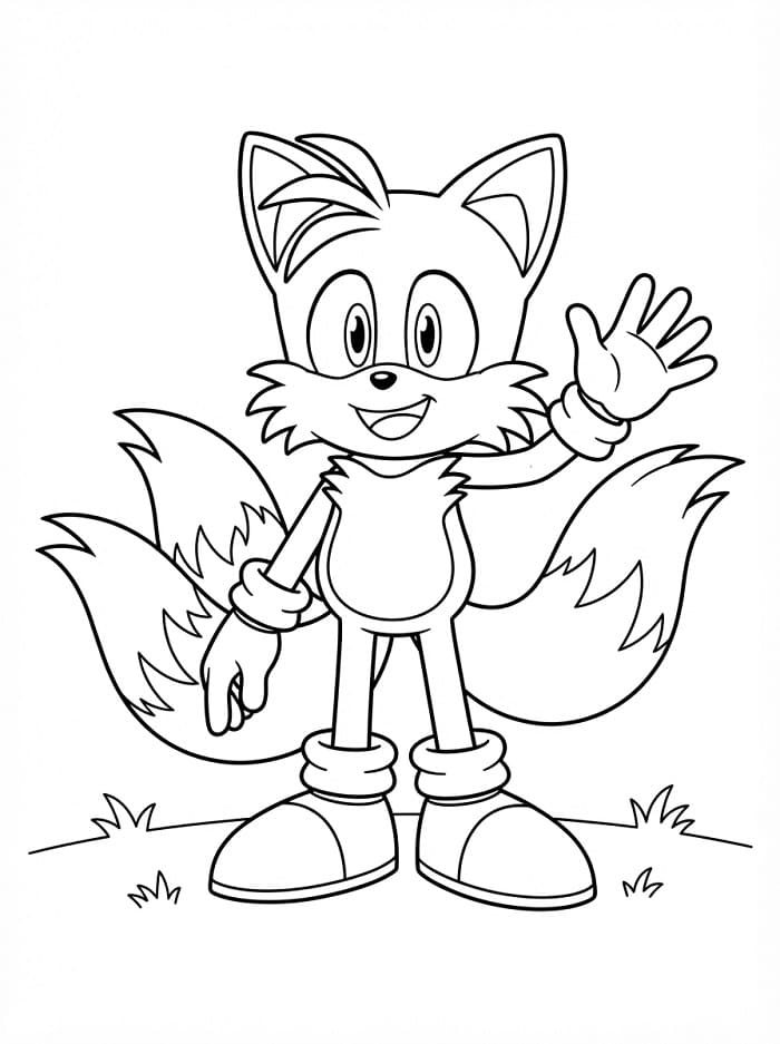 Přátelský Tails omalovánka
