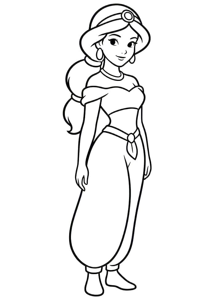 Princezna Jasmína Disney omalovánka