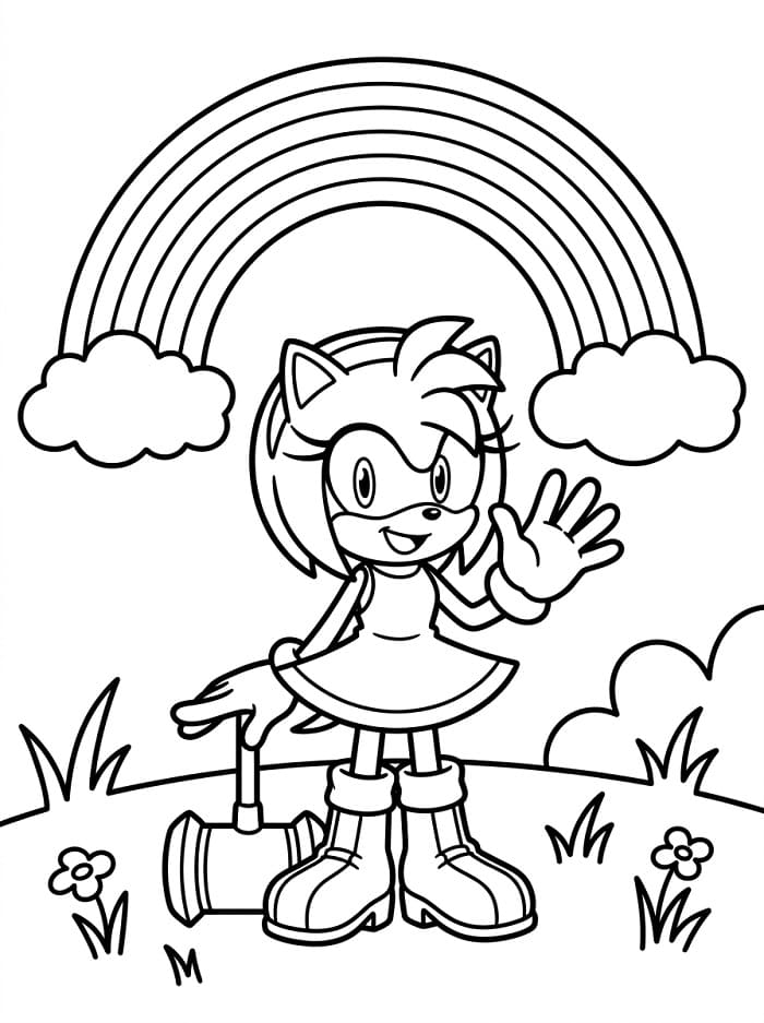 Rozkošná Amy Rose omalovánka