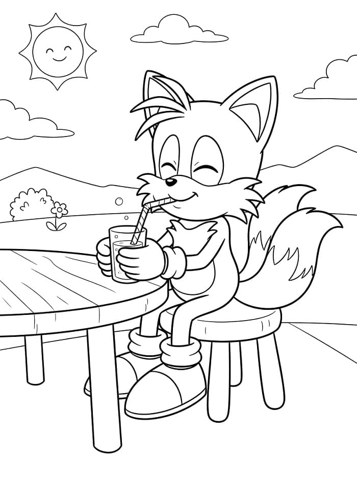 Rozkošný Tails omalovánka