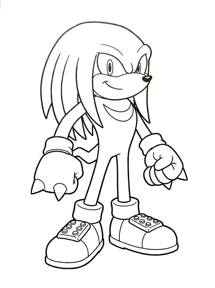 Skvělý Knuckles omalovánka