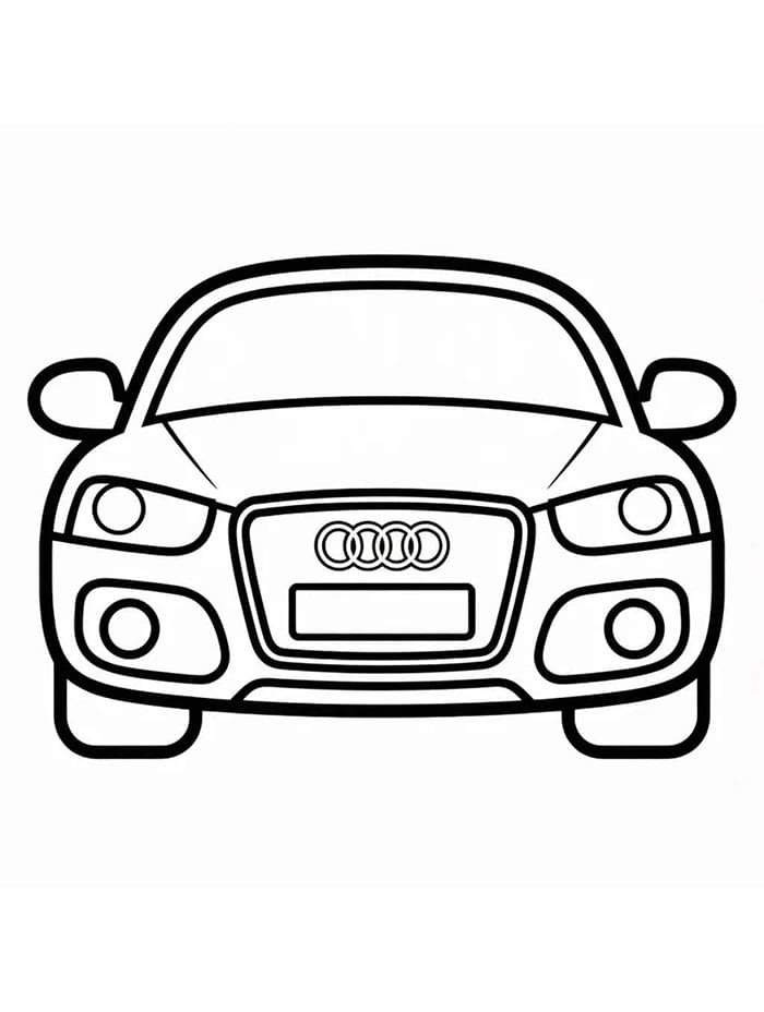 Snadné Audi omalovánka