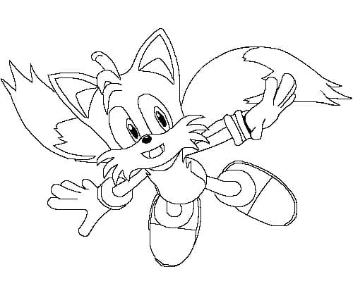 Tails pro děti omalovánka