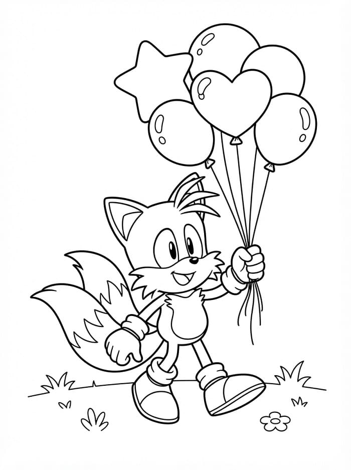 Tails zadarmo omalovánka