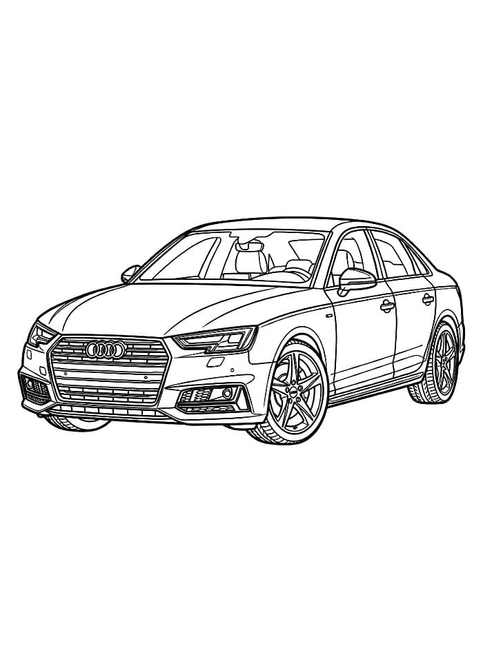 Tisknutelné Audi zadarmo omalovánka