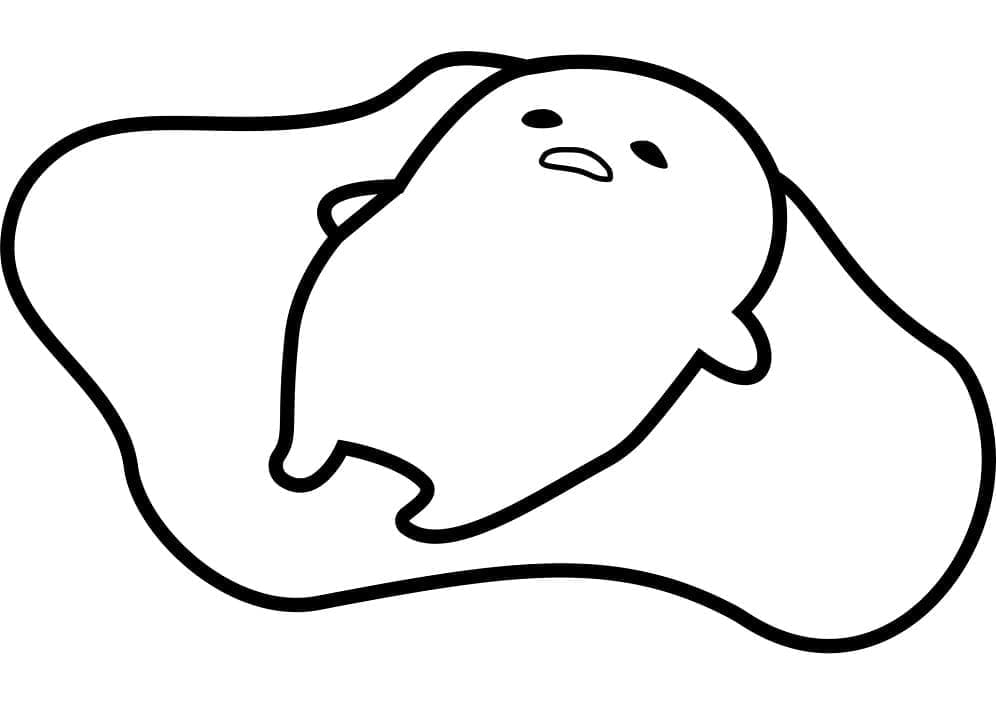 Tisknutelné Lenivé Gudetama omalovánka