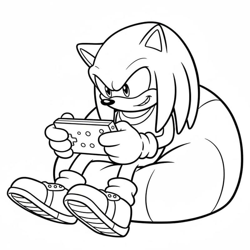 Tisknutelný Knuckles zadarmo omalovánka