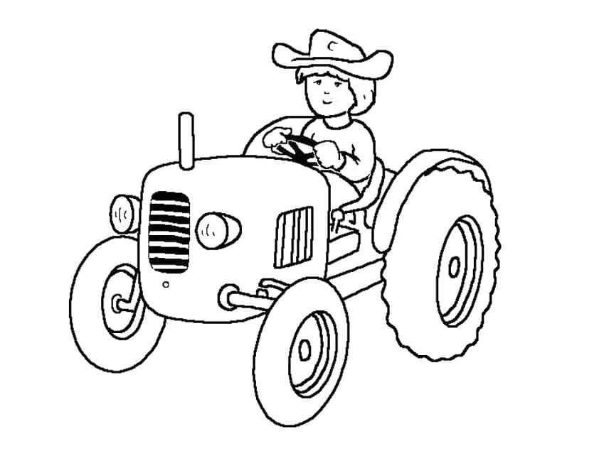 Tisknutelný farmář pro děti omalovánka