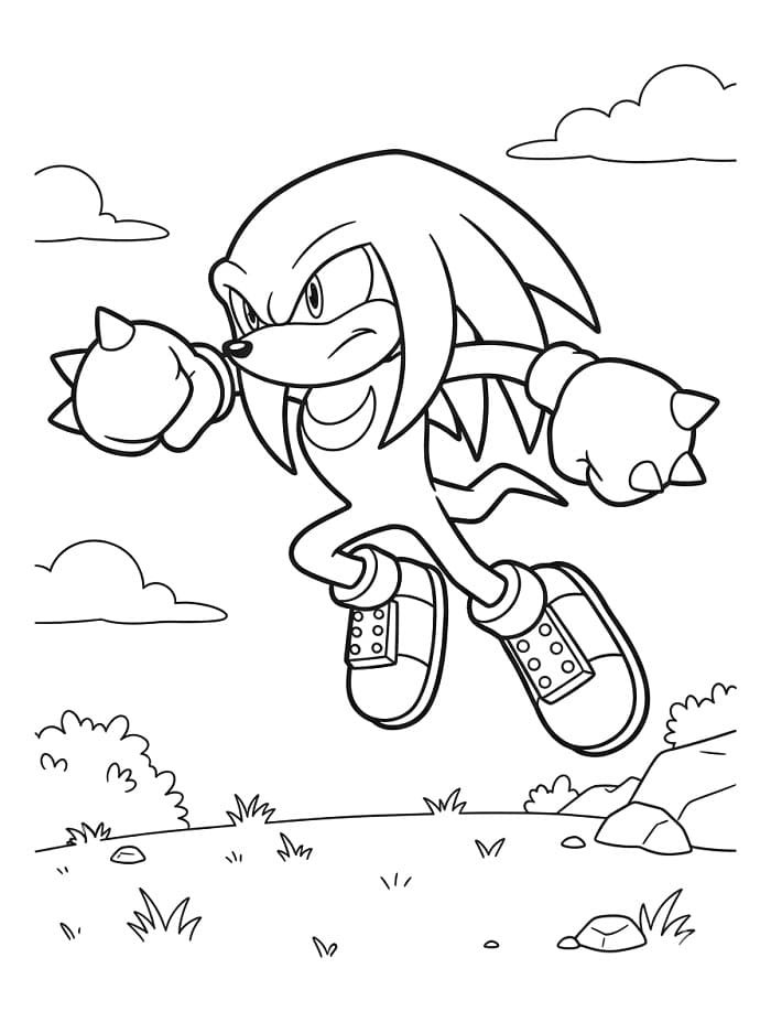 Úžasný Knuckles omalovánka