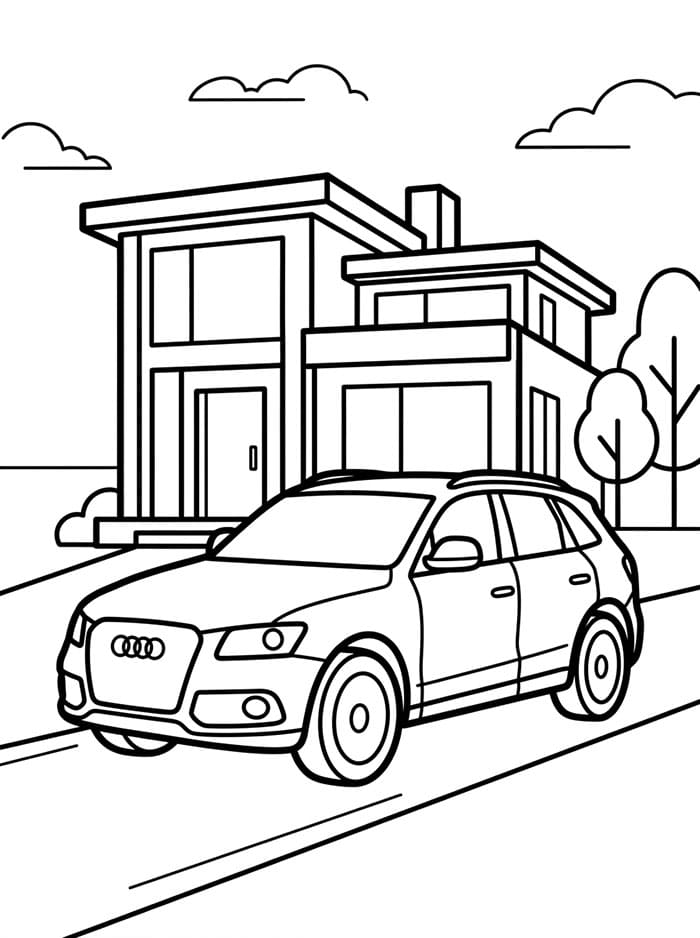 Vytisknout Audi omalovánka