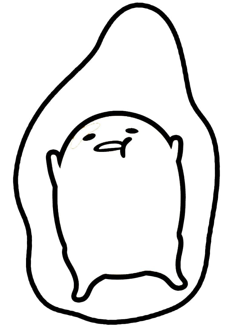 Zábavné Gudetama omalovánka