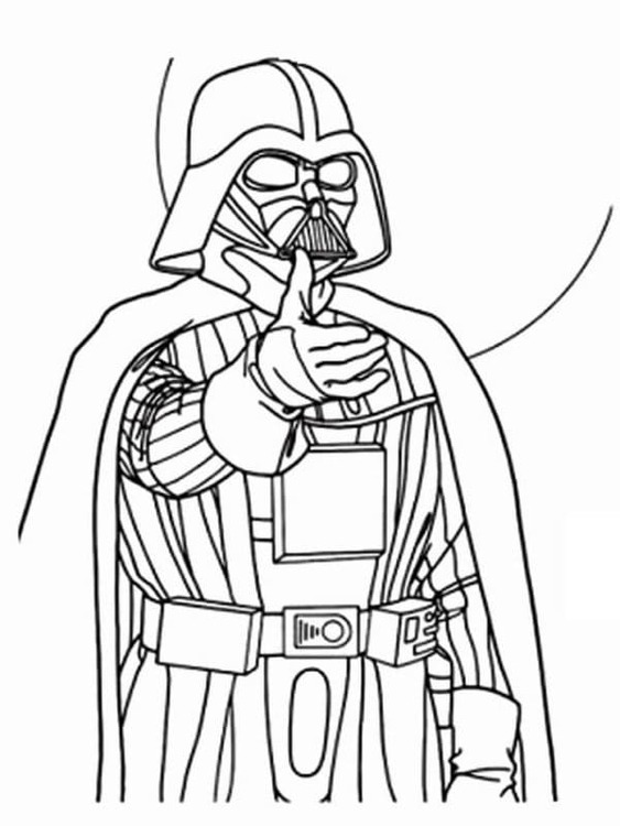 Zlý Darth Vader omalovánka