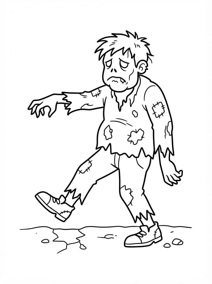 Bezplatná zombie k vytištění omalovánka