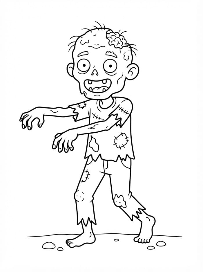 Bezplatná zombie omalovánka