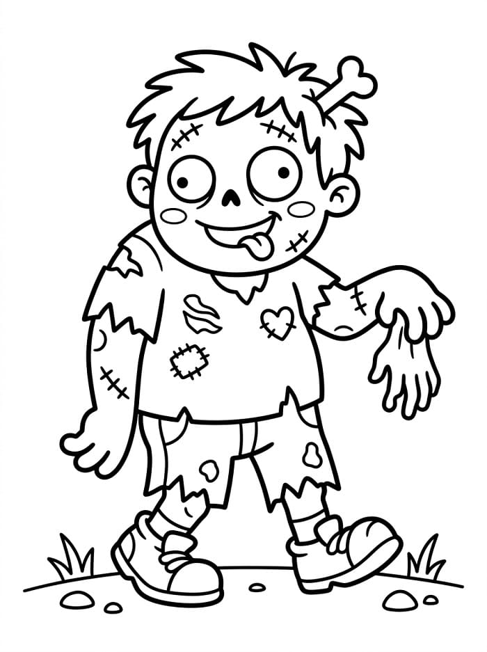 Bláznivá zombie omalovánka