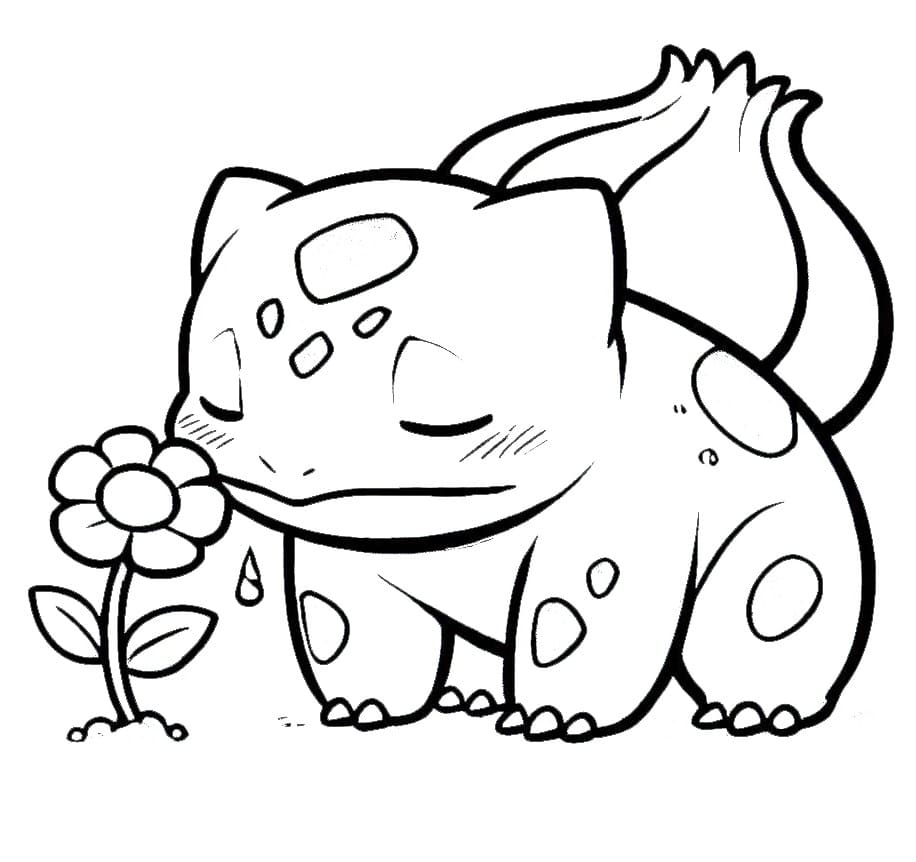 Bulbasaur omalovánka zdarma omalovánka
