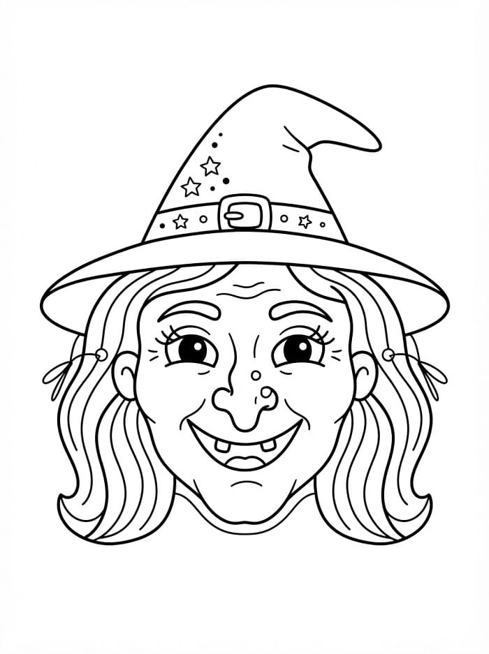 Halloweenská maska (10) omalovánka