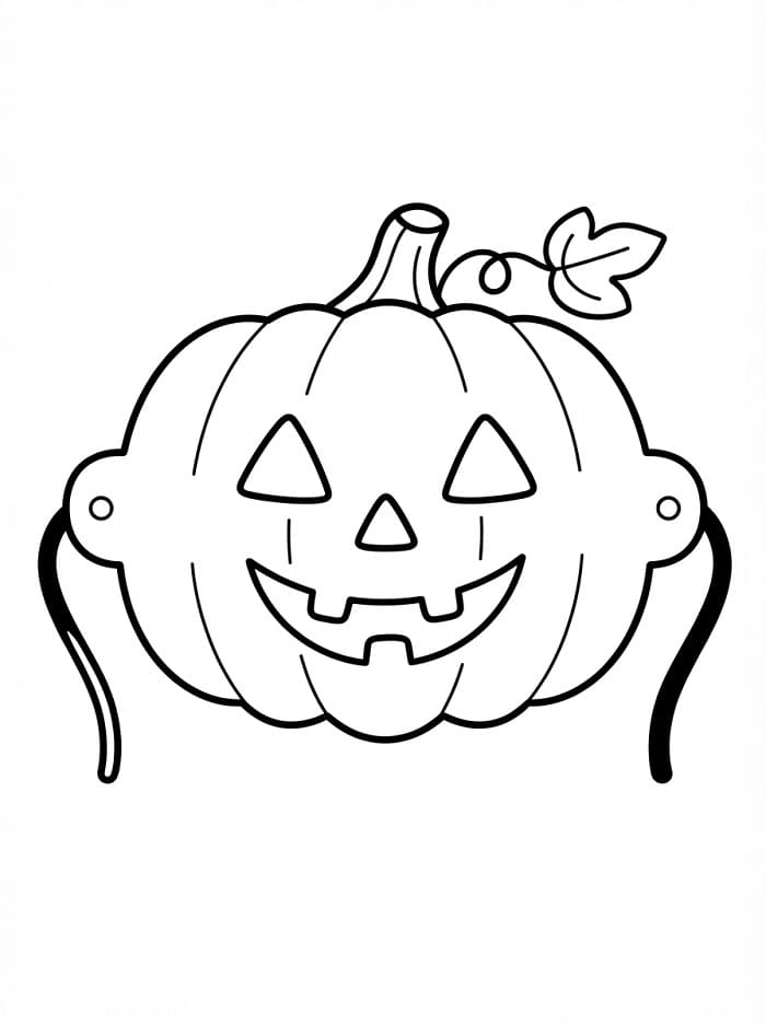 Halloweenská maska (19) omalovánka