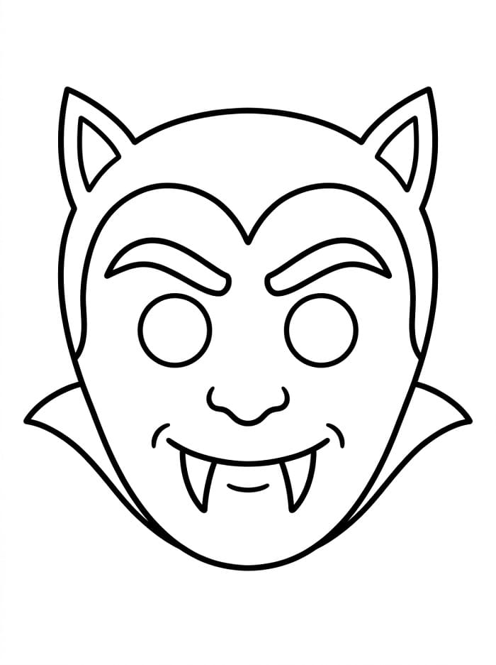 Halloweenská maska (2) omalovánka