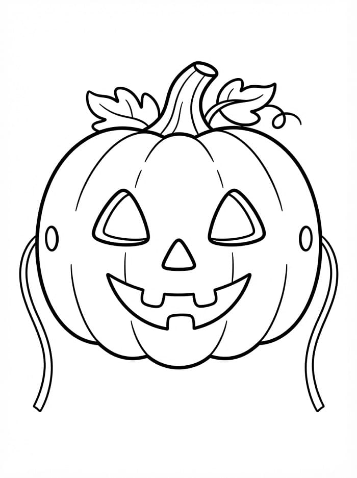 Halloweenská maska (20) omalovánka