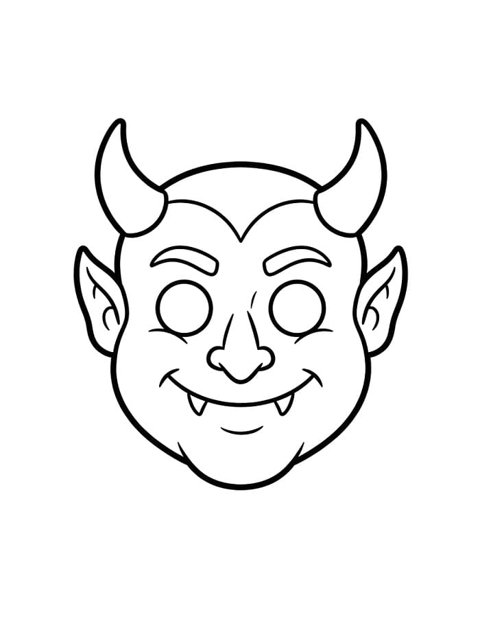 Halloweenská maska (21) omalovánka