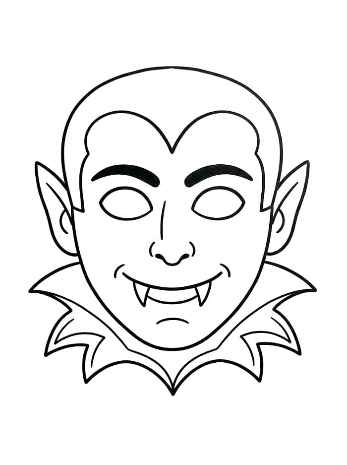 Halloweenská maska (3) omalovánka