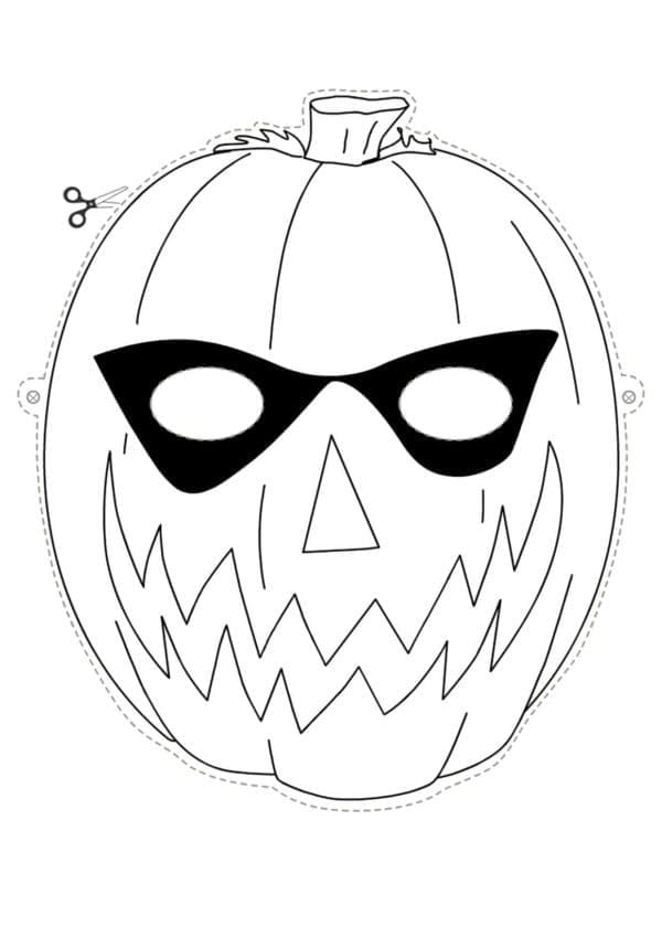 Halloweenská maska (34) omalovánka