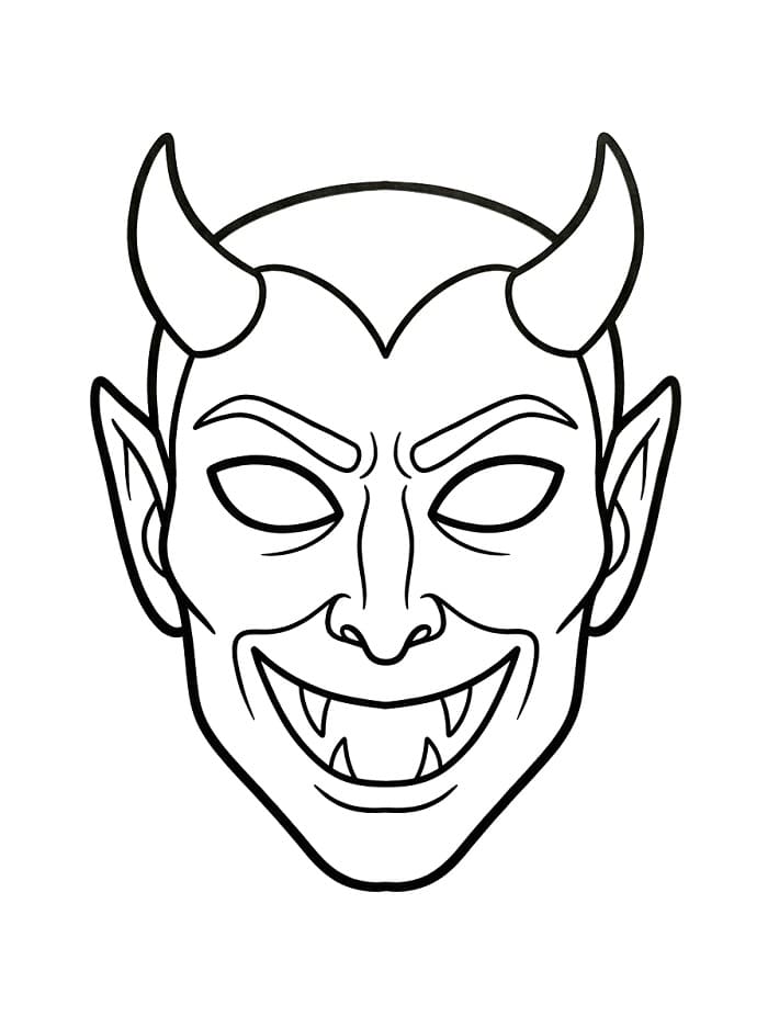 Halloweenská maska (4) omalovánka