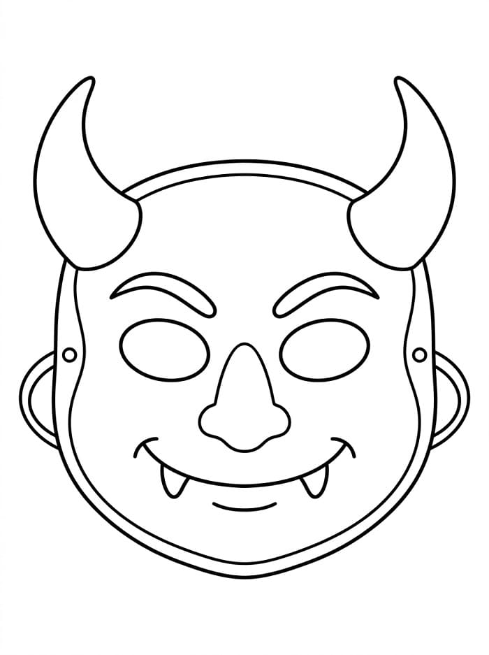 Halloweenská maska (5) omalovánka