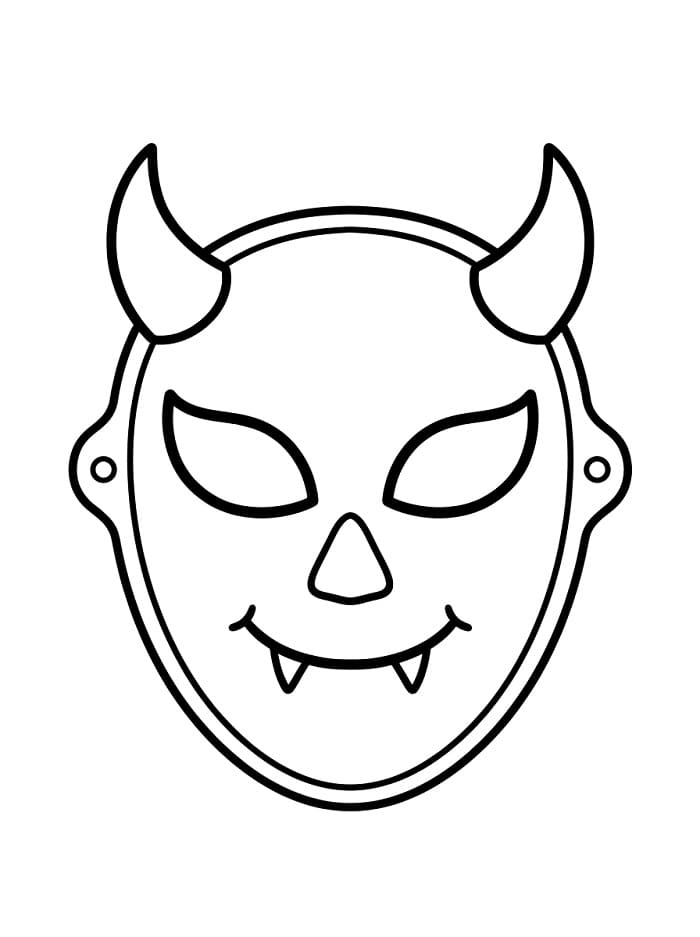Halloweenská maska (6) omalovánka