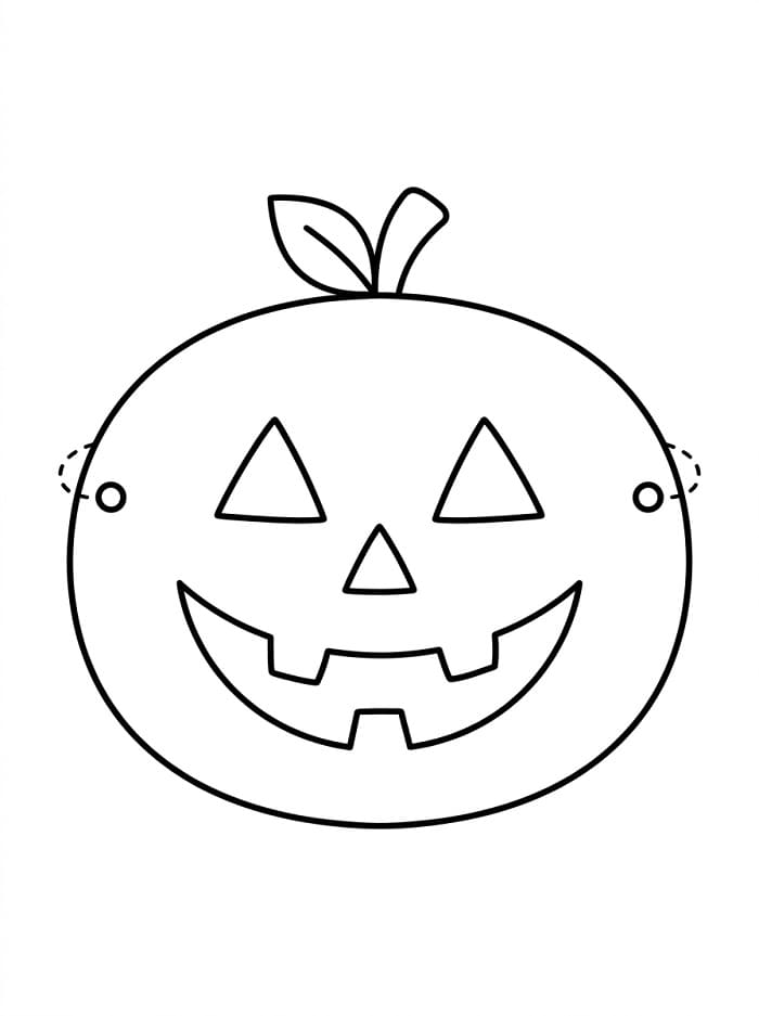Halloweenská maska (7) omalovánka
