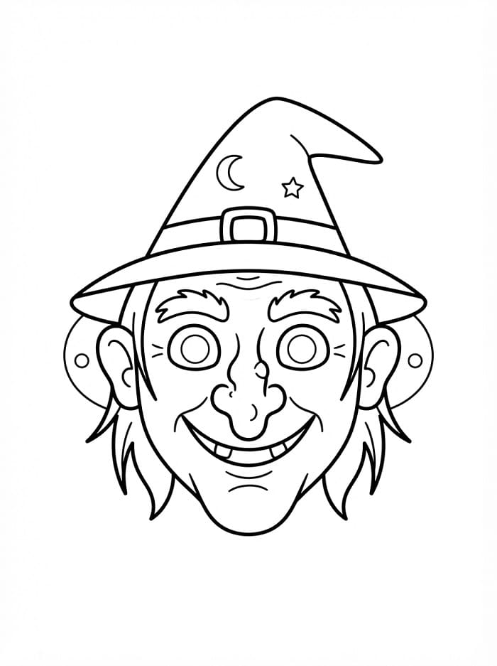 Halloweenská maska (9) omalovánka