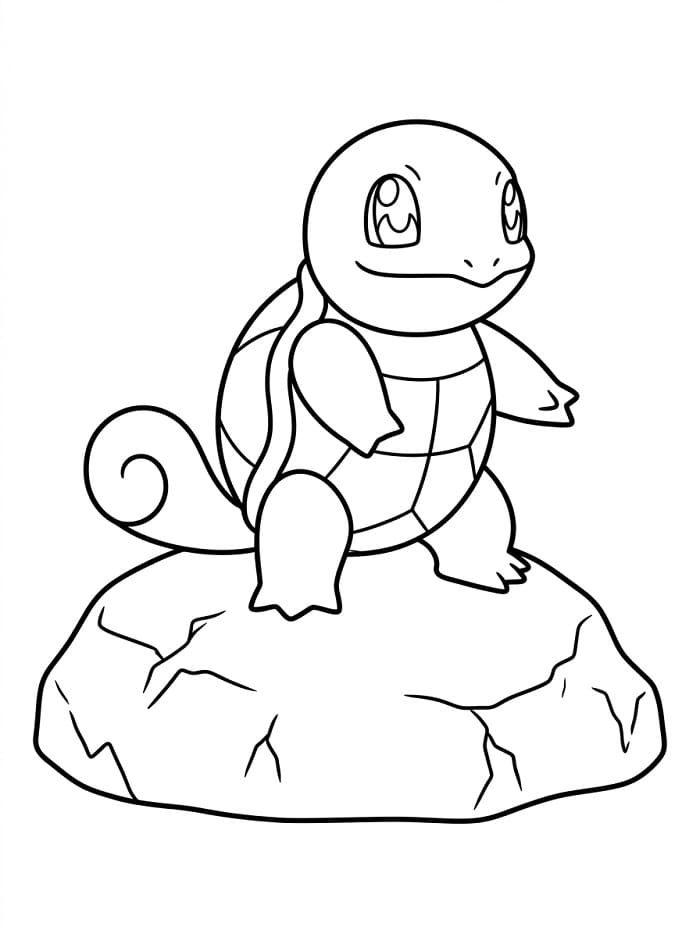 Jednoduchý Squirtle omalovánka