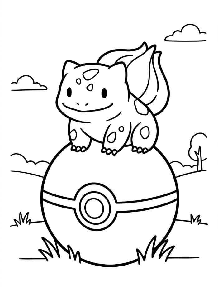 Malý Bulbasaur omalovánka