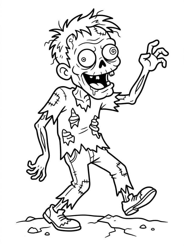 Ošklivá zombie omalovánka