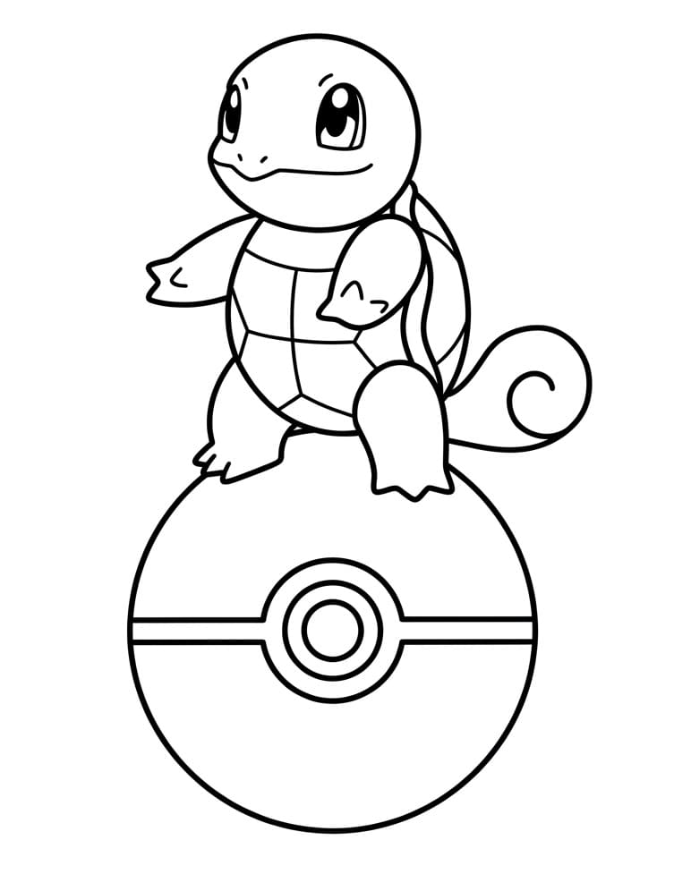 Pěkný Squirtle omalovánka
