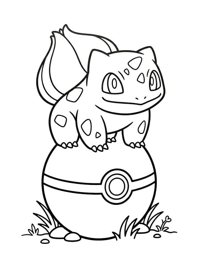 Rozkošný Bulbasaur omalovánka